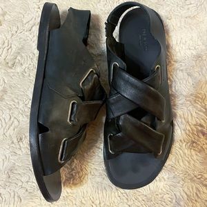 Rag and bone elda black criss cross sandal size 7